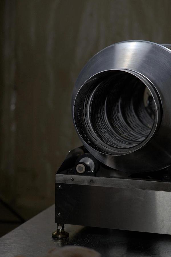 Used Countertop Donut Sugar Tumbler with Conveyor- Links Inline With Belshaw Mark II