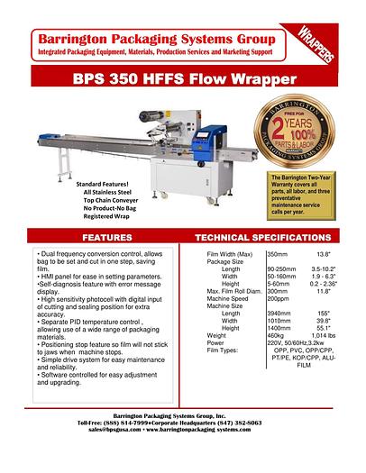 Used Horizontal Flow Wrapper - Packaging Machine - With Date Code Printer