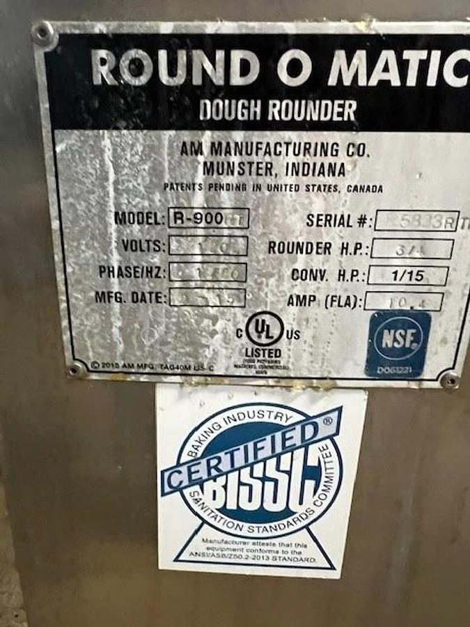 Used AM Manufacturing Round-O-Matic Dough Rounder - R900
