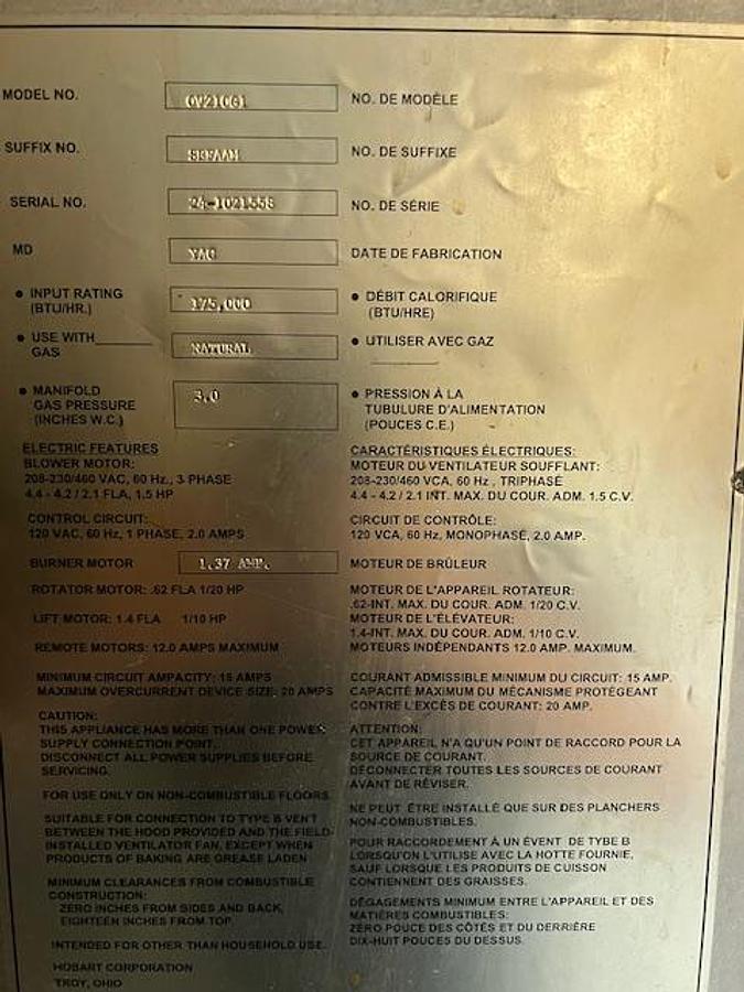 Used Baxter Single Rack Oven - OV210G1