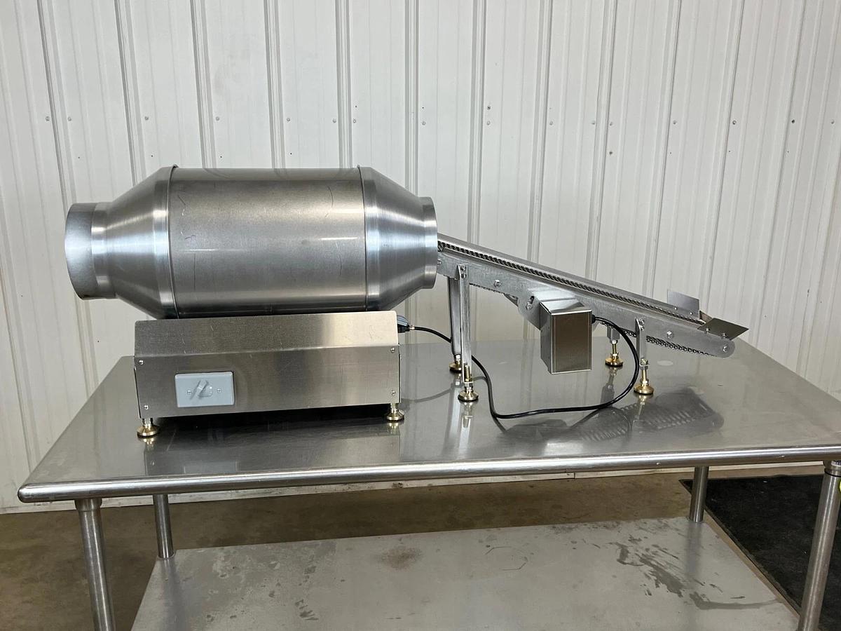 Used Countertop Donut Sugar Tumbler with Conveyor- Links Inline With Belshaw Mark II