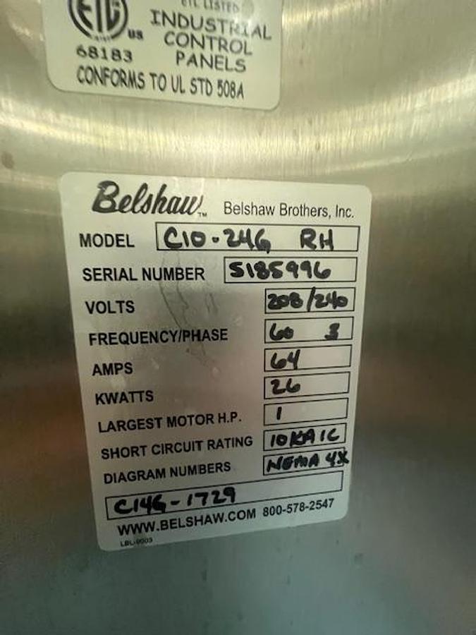 Used Share Similar Items Sponsored See all   LAST ONE BELSHAW MARK II Donut Robot Machine Conveyor Fryer - Watch Running Video! Pre-owned $3,495.00 + shipping 47 watchers   Belshaw 618 Electric Donut Fryer Refurbished $4,750.00 + $350.00 shipping Seller with 100% positive feedback   Used Belshaw HG18EZ Manual Stainless Doughnut Icing Glazer EZ Lift Applicator Pre-owned $399.00 + $50.00 shipping   BELSHAW ADAMATIC TG-50 ELECTRIC CONVEYOR DONUTS THERMOGLAZER Pre-owned $815.99 previous price$959.99 15% off + $399.00 shipping Seller with 100% positive feedback Belshaw C-10 Donut System - 400dz/hr