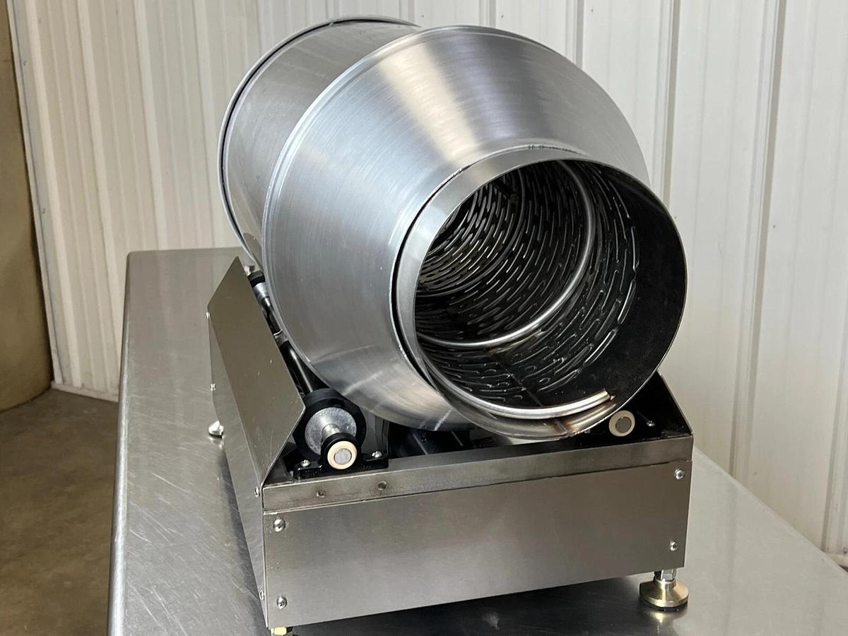 Used Countertop Donut Sugar Tumbler with Conveyor- Links Inline With Belshaw Mark II