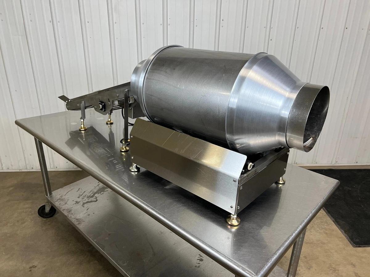 Used Countertop Donut Sugar Tumbler with Conveyor- Links Inline With Belshaw Mark II