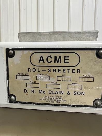 Refurbished ACME 88 Sheeter