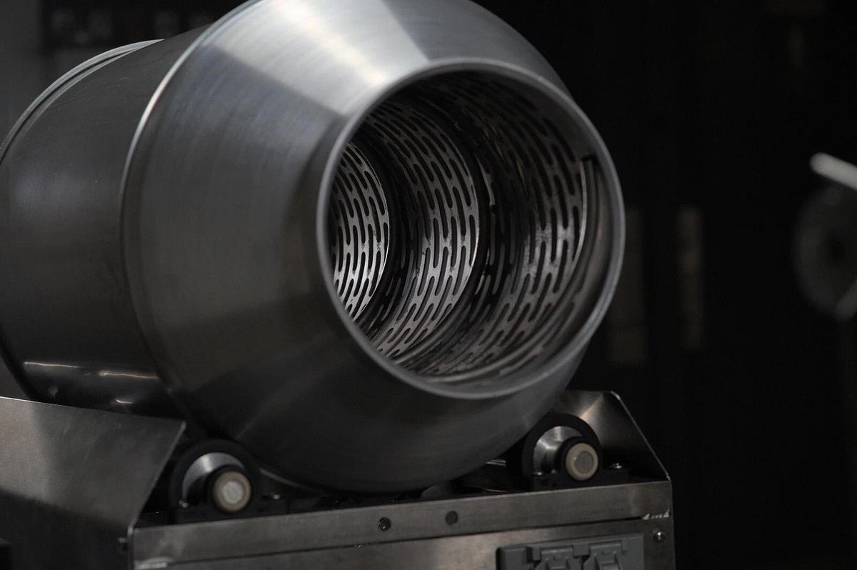 Used Countertop Donut Sugar Tumbler with Conveyor- Links Inline With Belshaw Mark II