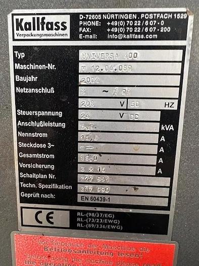 Used Kallfass Side Sealer and Shrink Tunnel