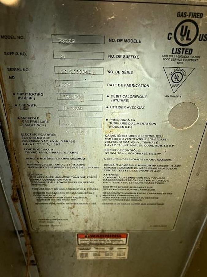 Used Baxter Double Rack Oven - BXA2G