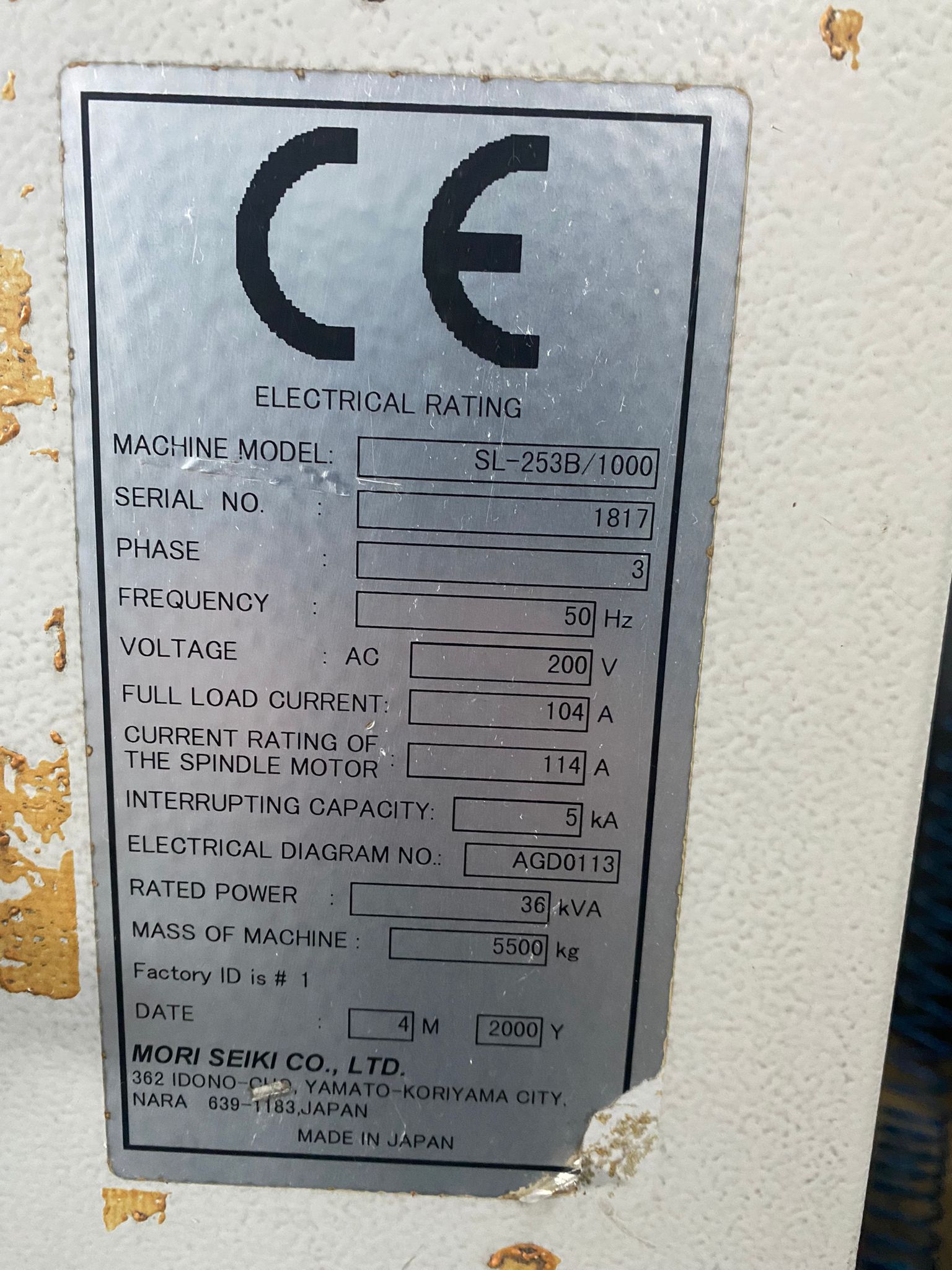 Usato 2000 Mori Seiki SL-253B/1000