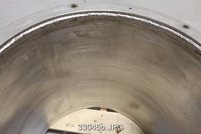 Used Black Clawson 24P Pressure Screen Basket, .078" Holes #33045