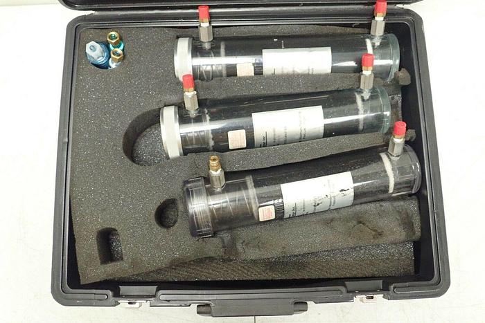 Used Lot of 3 Tekran 30-25150-000 Zero Air Filter Canisters with Extras & Case