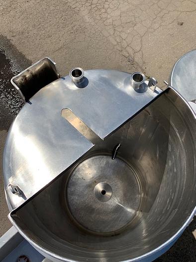 Used 50 Gallon Vertical Stainless Steel Jacketed Tank