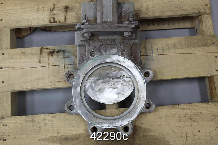 Used Dezurik 6" Hand Operated Knife Gate Valve #42290