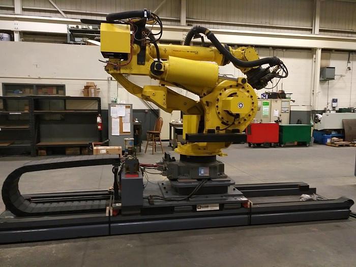 Used 2012 FANUC M900iA/600 6 AXIS CNC ROBOT WITH R30iA & 15' 7TH AXIS TRACK