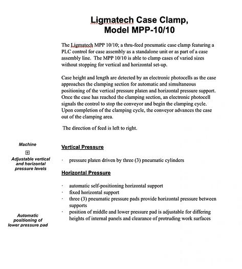 Used Ligmatech MPP 10