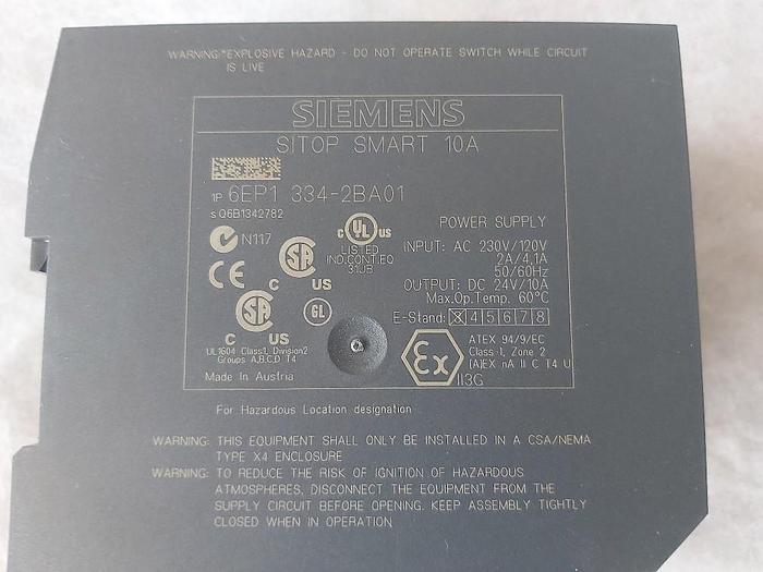 Stabilisierte Stromversorgung, SITOP SMART 10A, 6EP1 334 2BA01, Siemens,  neu