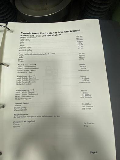 Used ExtrudeHone Vector Series Honing Machine