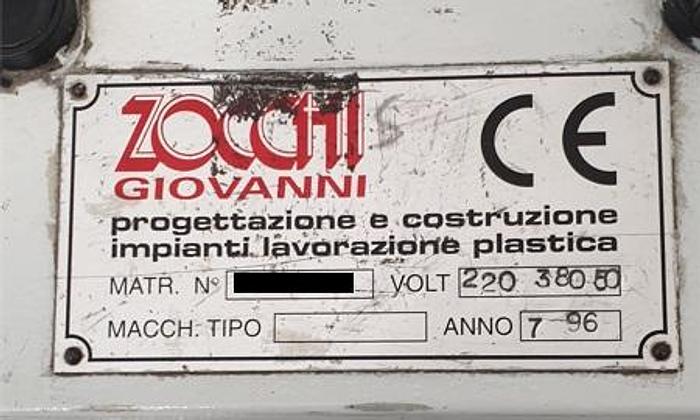 Used 1996 ZOCCHI  Motorized unwinding group and triangle single fold (for HDPE)