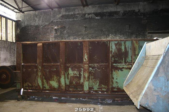 Used Mill Hill  Pulper Feed Conveyor, Approximately 43 Feet Long, 7 Feet Wide Between Sidewalls, 100 Inches Wide Overall, 7 Feet Tall. #25992