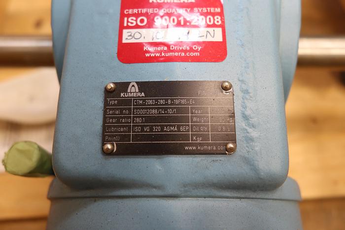 Unused Kumera CTM-2063-280-B-19F165-E4 Gear Drive #44138
