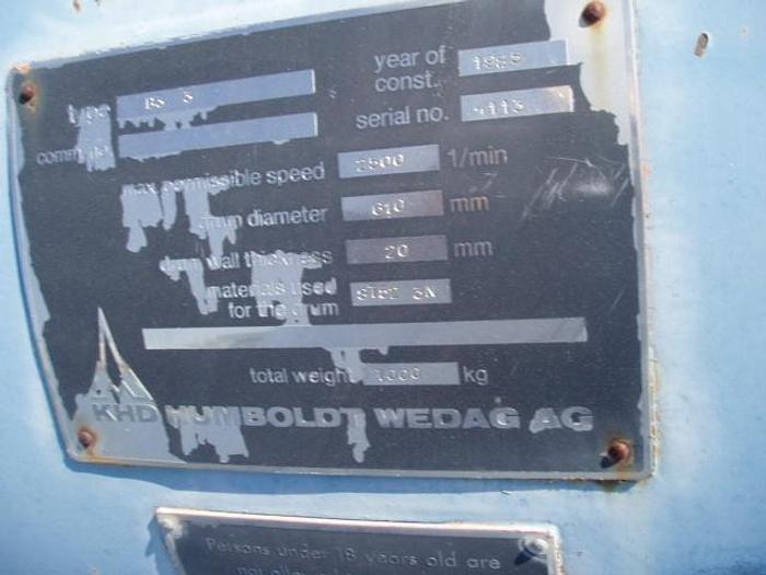 Used Centrifuge, Decanter, Humbolt-Wedag, Mdl B-3, 100 HP, C/st, #S732945