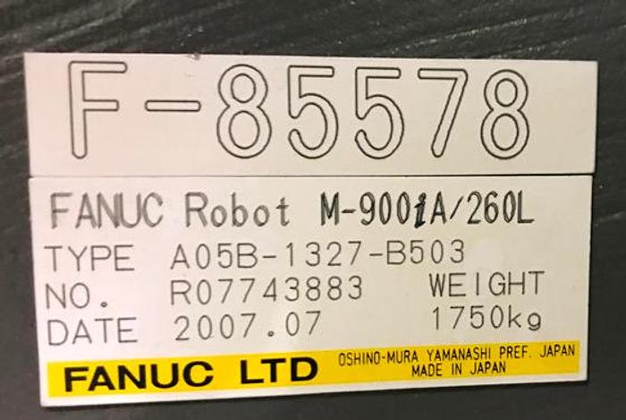 Used FANUC M900iA/260L 6 AXIS CNC ROBOT WITH R30iA CONTROLLER