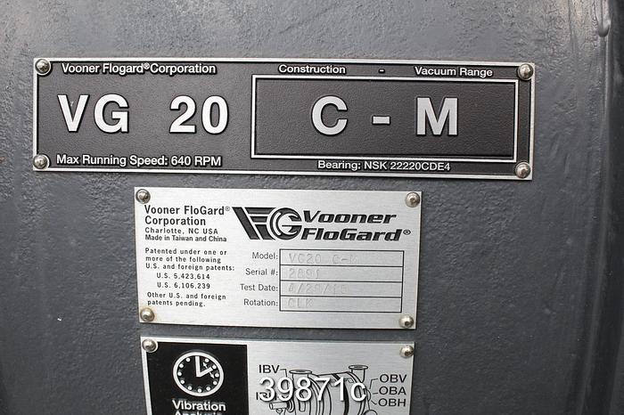 Unused Vooner VG20C-M Vacuum Pump #39871