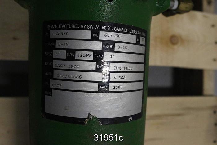 Used Fisher 667-ED 4" Steam Valve #31951