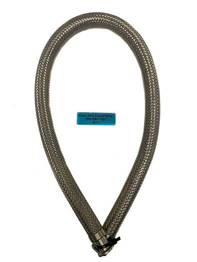 Used Unbranded KF16 Braided SS Flexible Vacuum Hose, Length 40" (8614) W