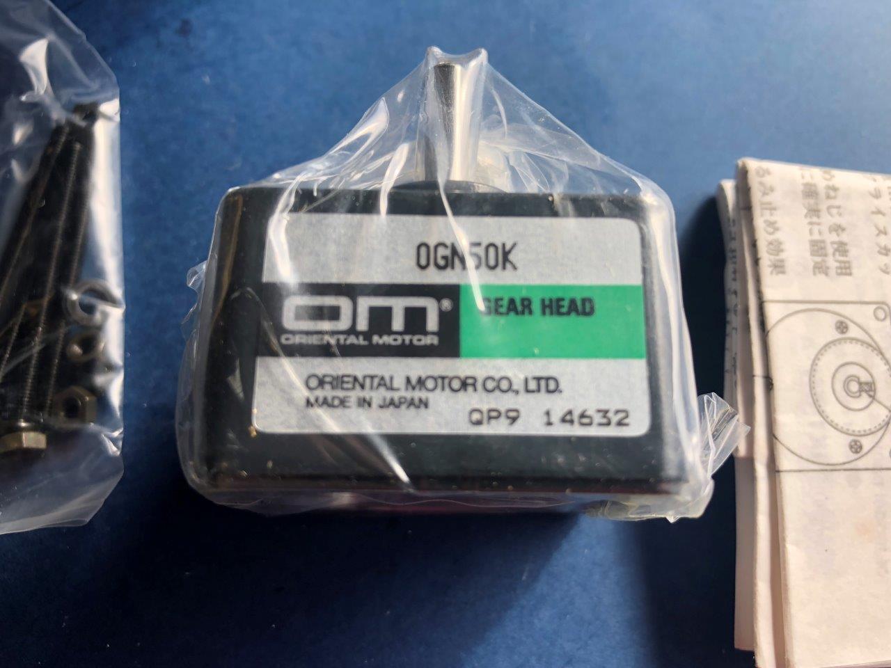 Used oriental motors 0gn50k gear head