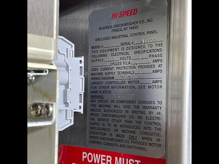 Used Mettler Toledo Hi Speed P2-80-121 Rev C, CM