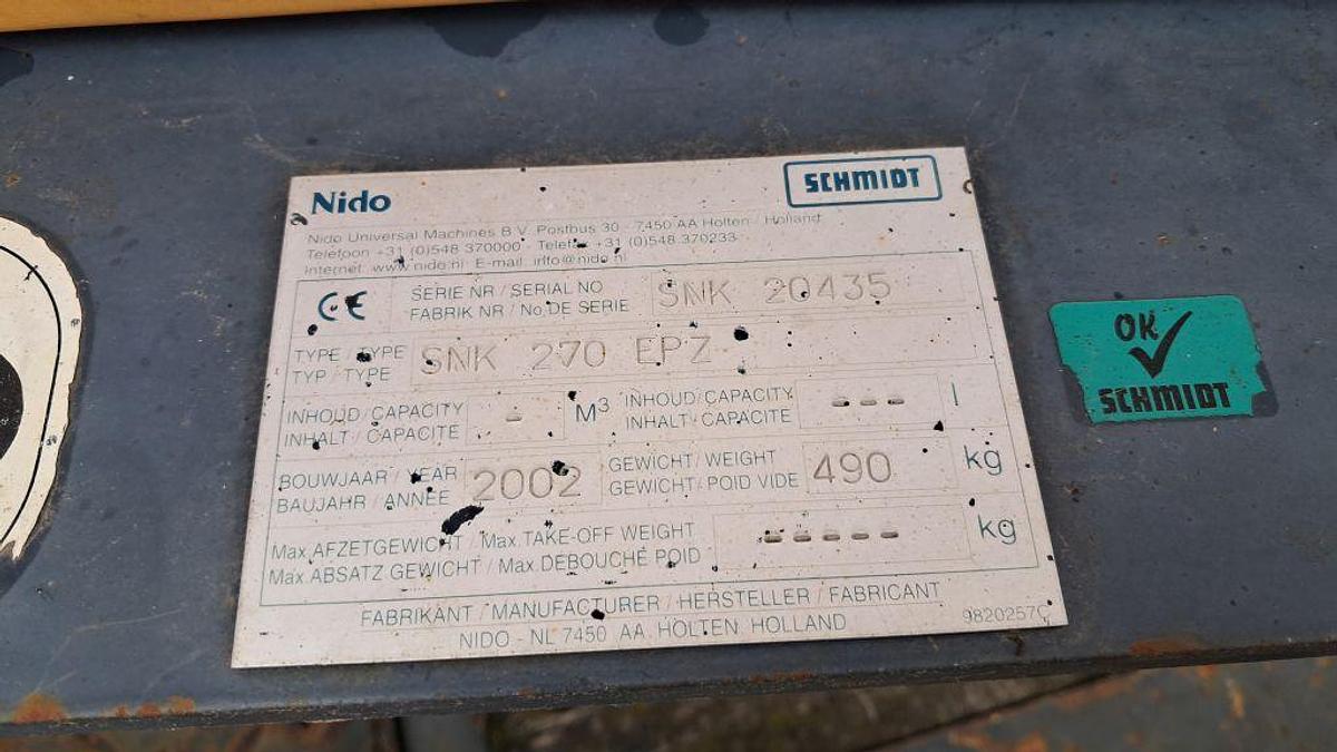 Used 2002 Nido SNK270 EPZ