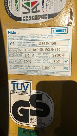 Gebruikt 2010 Nido Stratos B40-36 PCLN-490