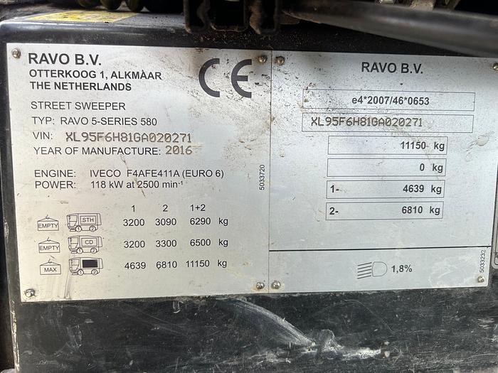 Gebruikt 2016 Ravo 580STH