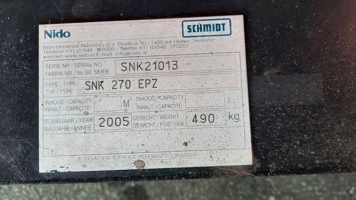Gebruikt 2005 Nido SNK 270 EPZ