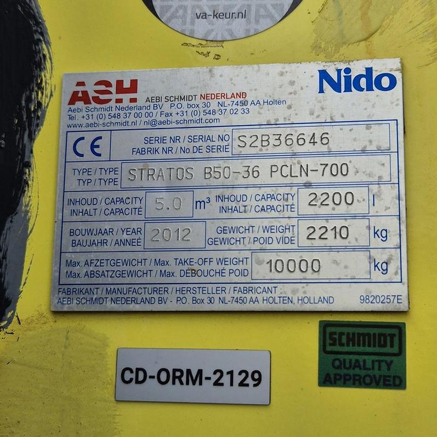 Used 2012 Nido Stratos B50-36 PCLN-700