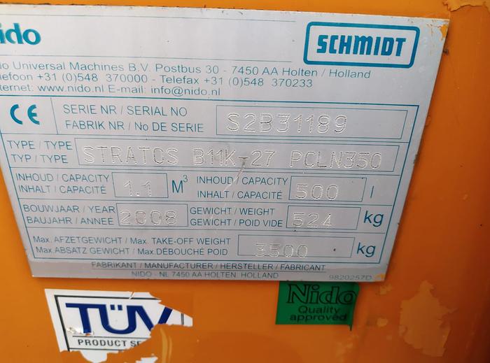 Gebruikt 2008 Nido Stratos B11K-27 PCLN350