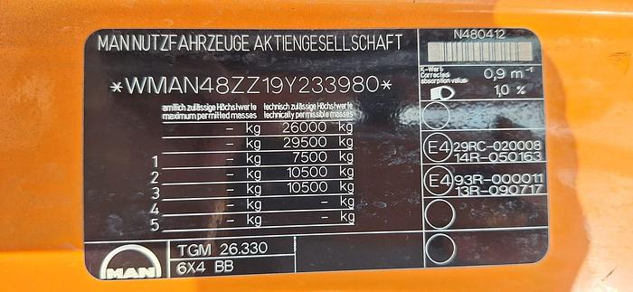 Gebruikt 2009 MAN TGM 26.330, Schmidt Stratos B90-42 VCLN, Schmidt SNK34