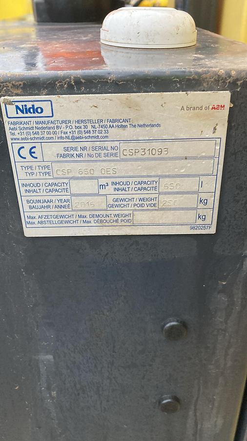 Used 2016 Nido City Sprayer CSP 650 OES