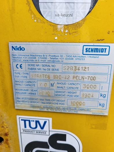 Gebruikt 2010 Nido Stratos B70-42 PCLN-700