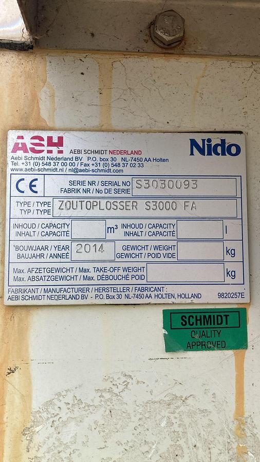 Used 2014 Nido Zoutoplosser S3000 FA