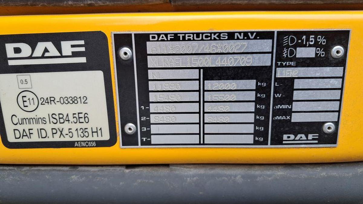 Used 2014 DAF LF + Johnston VS501 sweeper