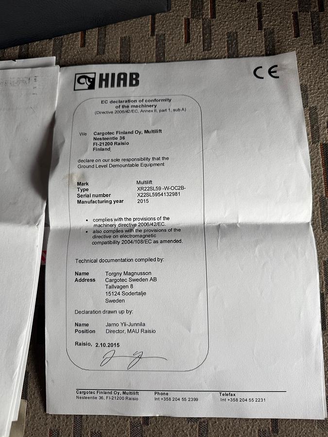 Used 2015 DAF XF 510 FAN met haakarm