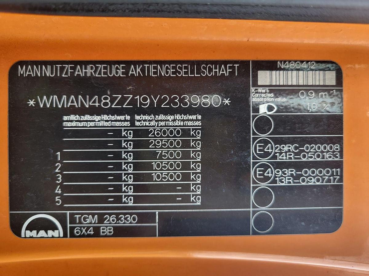 Used 2009 MAN TGM 26.330, Schmidt Stratos B90-42 VCLN, Schmidt SNK34
