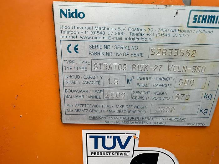 Gebruikt 2009 Nido Stratos B15K-27 WCLN-350
