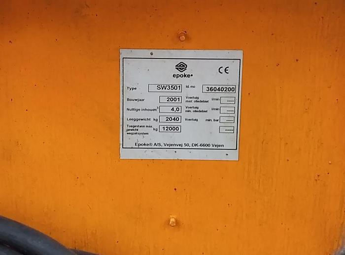 Gebruikt 2001 Epoke SW3501, 4 m3