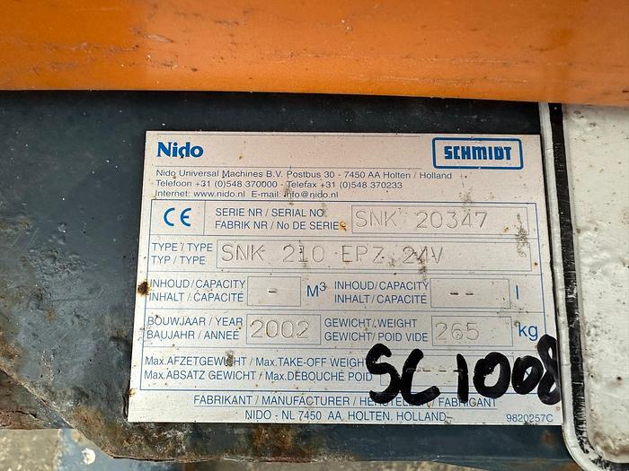 Used 2002 Nido SNK210 EPZ 24V