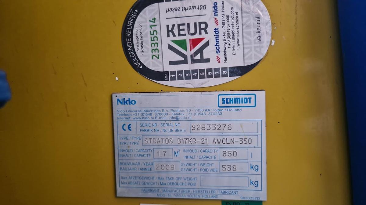 Used 2009 Nido Stratos B17KR-21 AWCLN-350