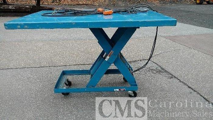 Used Electric Advance Brand Hydraulic Scissor Lift Table 72"x48" Lift Table