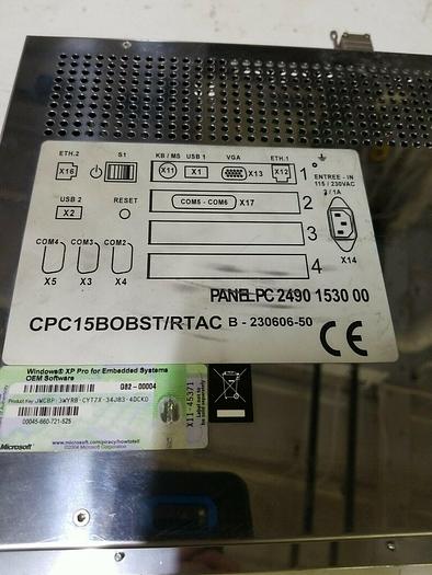 Used Touch Panel PC 2490 1530 00, CPC15BOBST/RTAC B-230606-50